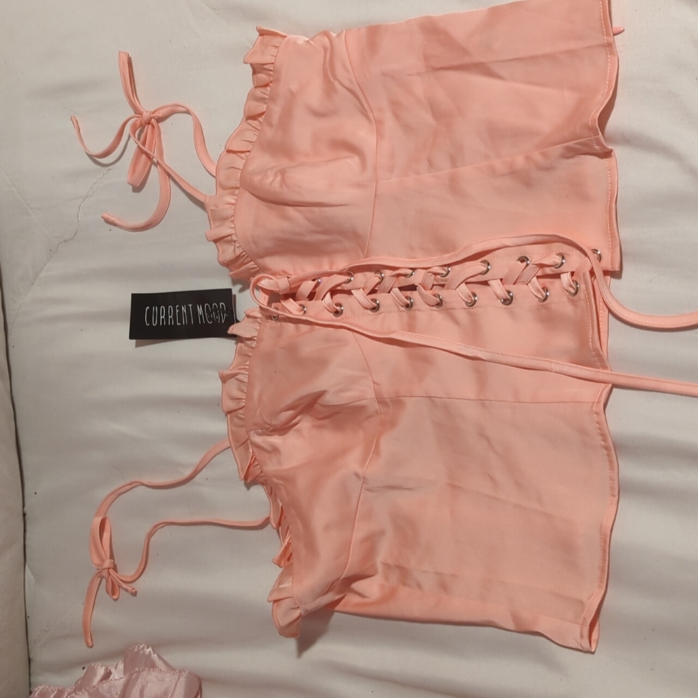 Dolls Kill Coral Corset Top